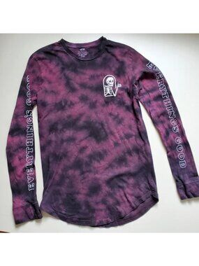 Amnesia Skeleton Tie Dye Long Sleeve Shirt